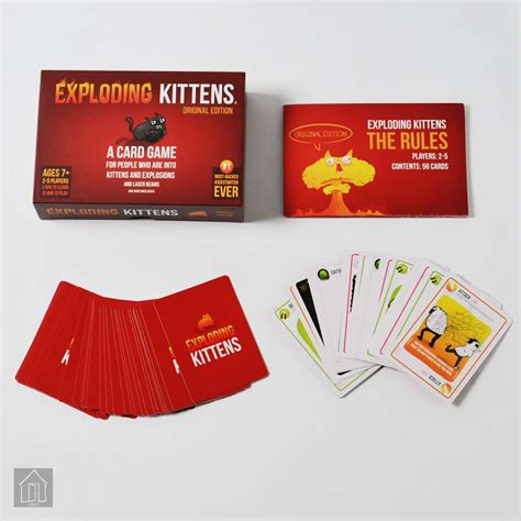 Sep 22, 2023 · Winning the Game: The game continues until all but one player has been eliminated. The last player standing wins the game. Card Breakdown in Exploding Kittens. In Exploding Kittens, cards are categorized into several types based on their functions and abilities. Here are all the cards in the game, organized by type and their functions: 1 ... 